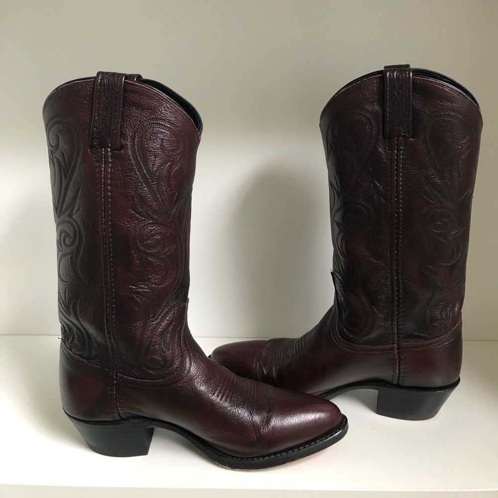 Dan Post Maroon Leather Boots
